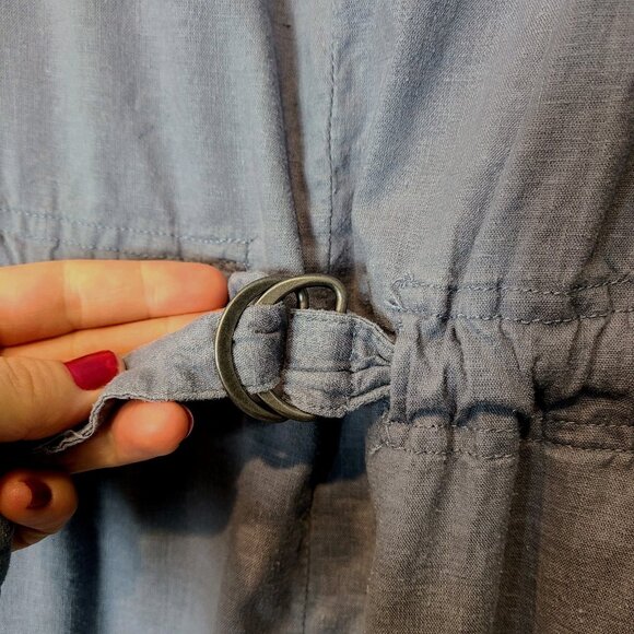 The North Face Hemp Hillrose Jumpsuit Flowy Sz XL Wide Leg Coastal Vacation Blue - Picture 3 of 12